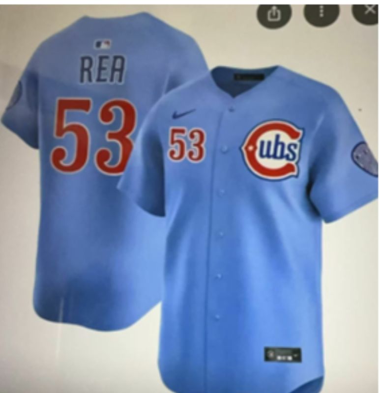 Men 2025 Chicago Cubs #53 Rea Light Blue Throwback Nike MLB Jersey style 002